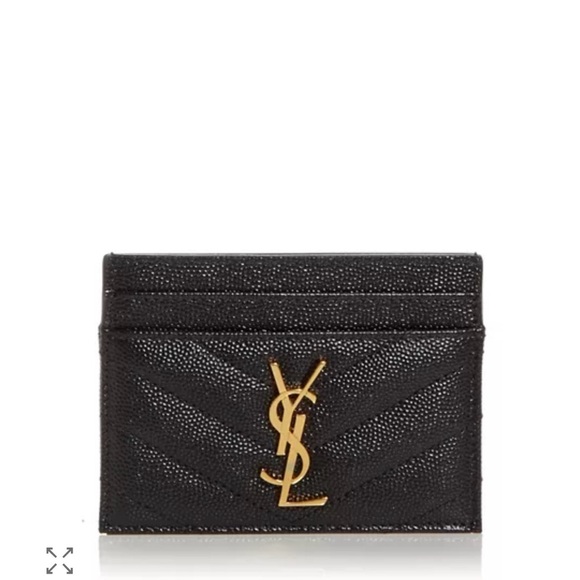 Saint Laurent YSL Quilted Leather Cassandre Matelasse Card Case Holder Wallet - Picture 15 of 15